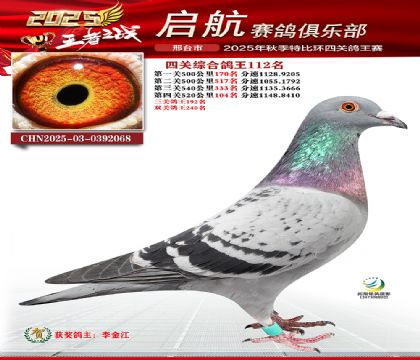 啟航四關(guān)鴿王112名