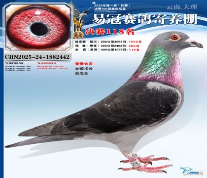 云南易冠決賽118名