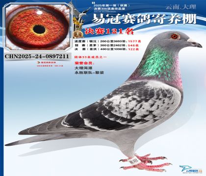 云南易冠決賽121名