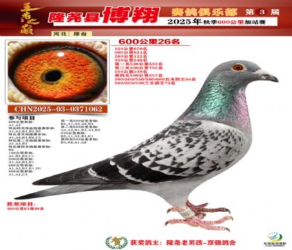 博翔600公里26名