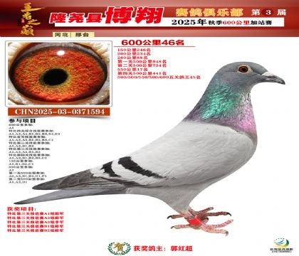 博翔600公里46名