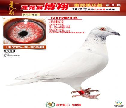 博翔600公里90名