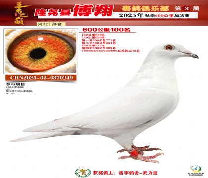 博翔600公里100名