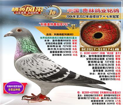 母:利奥9958羽冠军