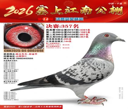 塞上江南决赛357名