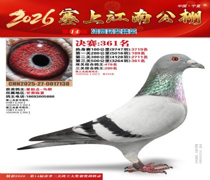 塞上江南决赛361名