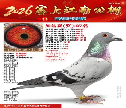 塞上江南加站赛统35名