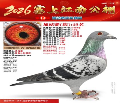 塞上江南加站赛统49名