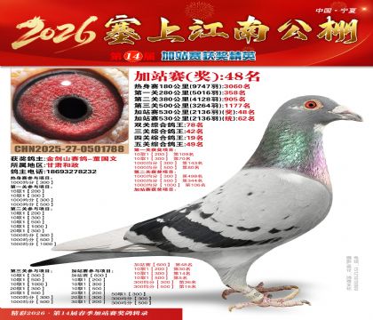 塞上江南加站赛统62名