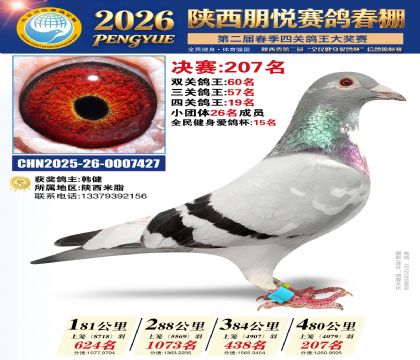 陕西朋悦决赛207名