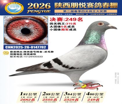 陕西朋悦决赛249名