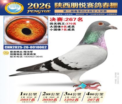 陕西朋悦决赛267名
