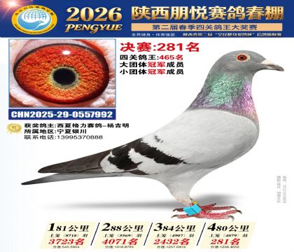 陕西朋悦决赛281名