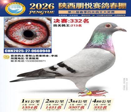 陕西朋悦决赛332名