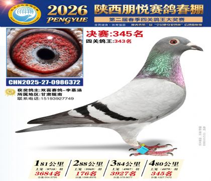 陕西朋悦决赛345名