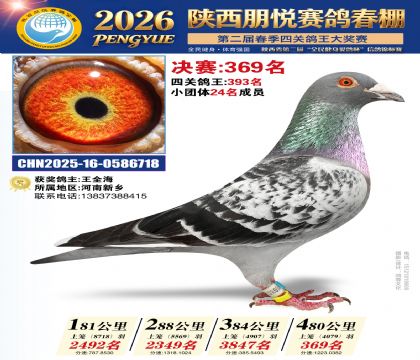 陕西朋悦决赛369名
