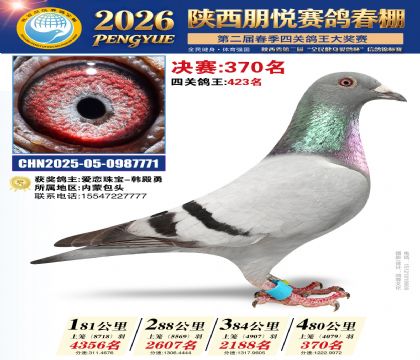陕西朋悦决赛370名