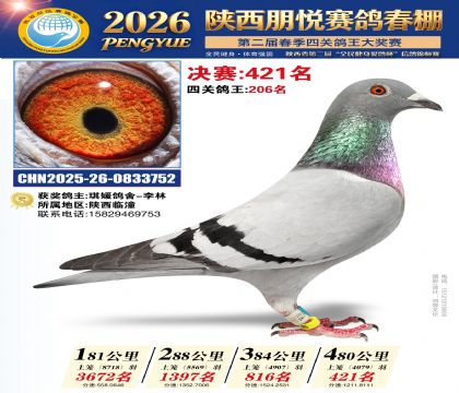 陕西朋悦决赛421名