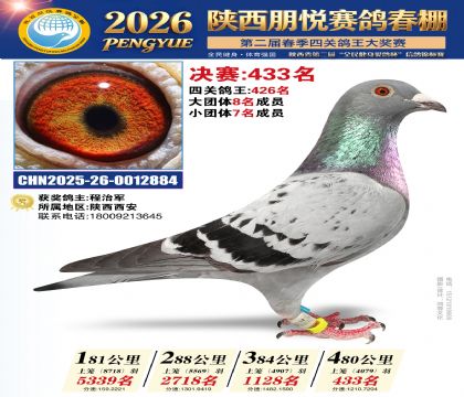 陕西朋悦决赛433名