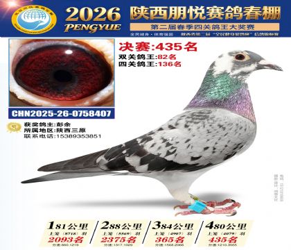 陕西朋悦决赛435名