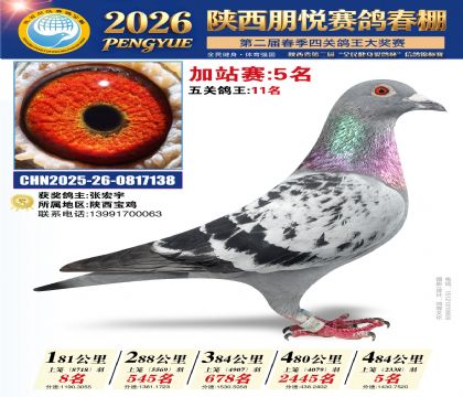陕西朋悦加站赛5名