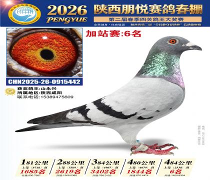 陕西朋悦加站赛6名