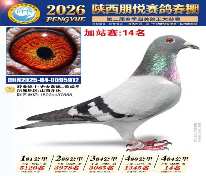 陕西朋悦加站赛14名