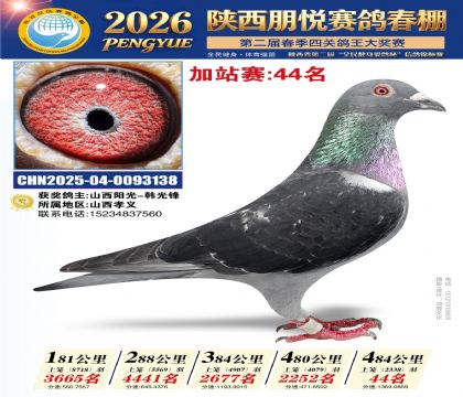 陕西朋悦加站赛44名