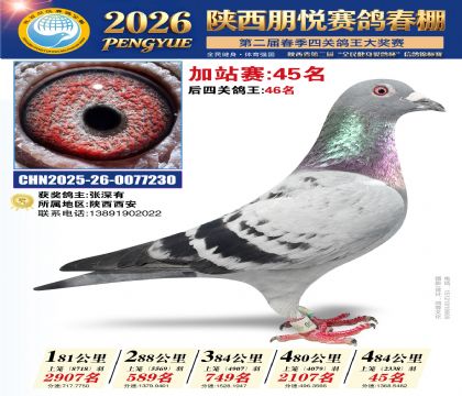 陕西朋悦加站赛45名