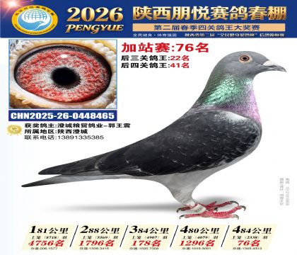 陕西朋悦加站赛76名