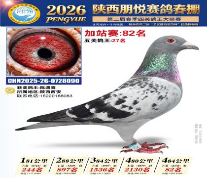 陕西朋悦加站赛82名