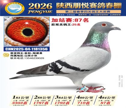 陕西朋悦加站赛87名
