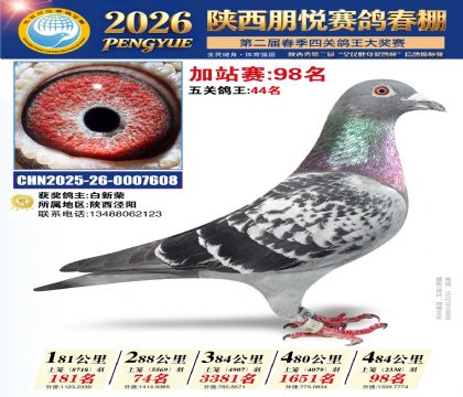 陕西朋悦加站赛98名