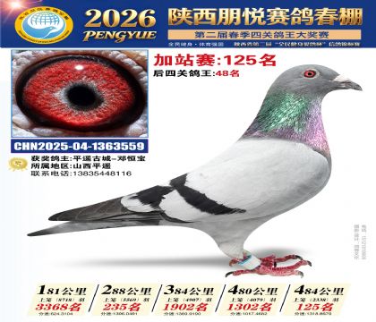 陕西朋悦加站赛125名