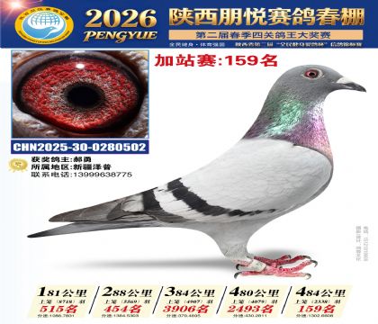 陕西朋悦加站赛159名