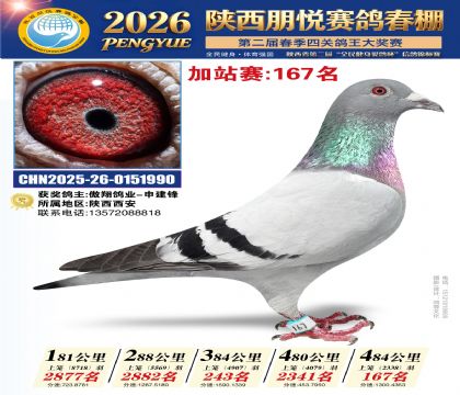 陕西朋悦加站赛167名