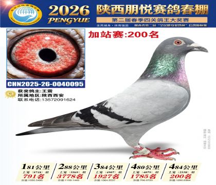 陕西朋悦加站赛200名