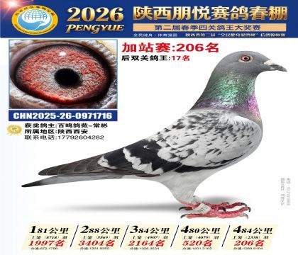 陕西朋悦加站赛206名