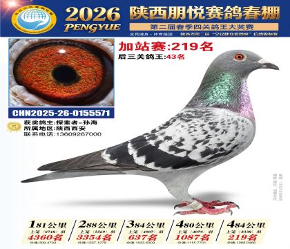 陕西朋悦加站赛219名