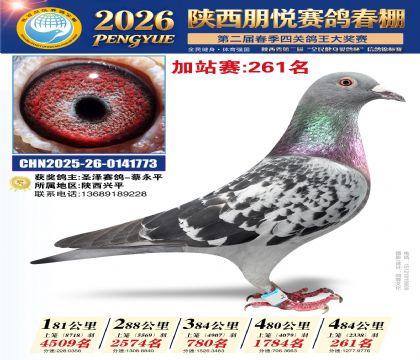 陕西朋悦加站赛261名