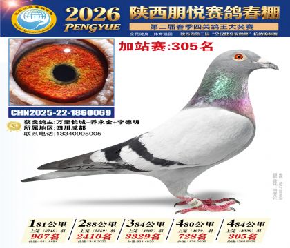 陕西朋悦加站赛305名