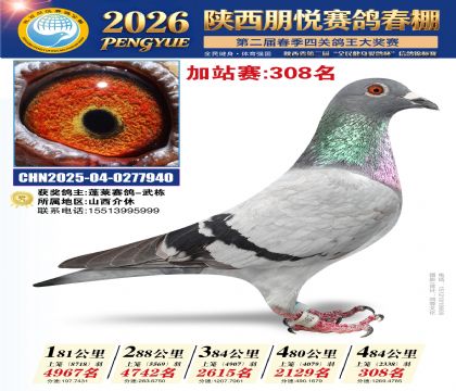 陕西朋悦加站赛308名