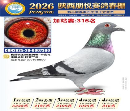 陕西朋悦加站赛316名