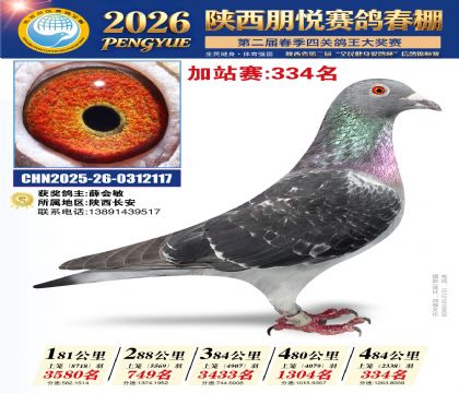 陕西朋悦加站赛334名