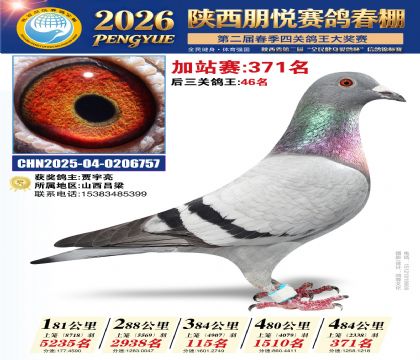 陕西朋悦加站赛371名