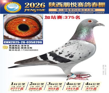陕西朋悦加站赛375名