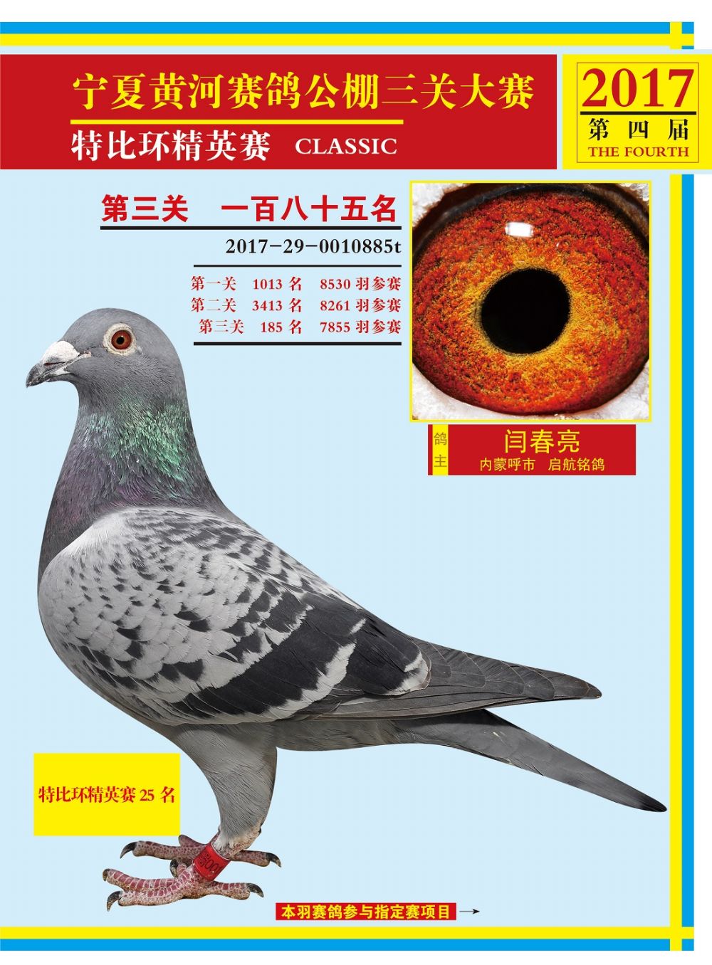 信鸽拍卖首页 拍卖专题 查看拍卖商品 编号:610525 足环号: 性别:不详