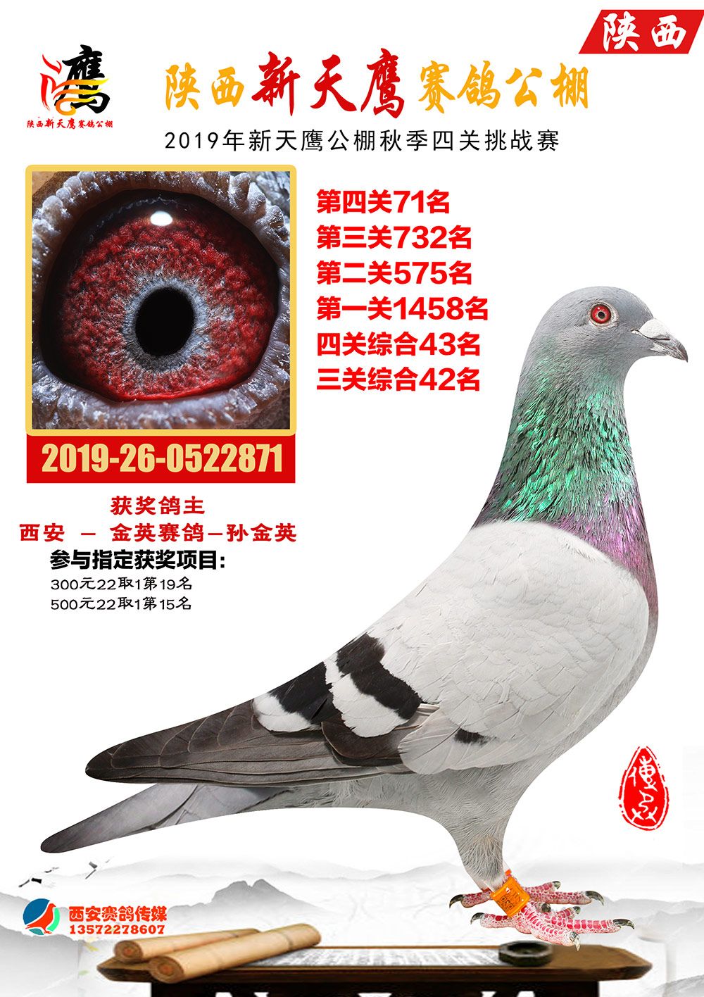 信鸽拍卖首页 拍卖专题 查看拍卖商品 编号:949090 足环号: 性别:不详