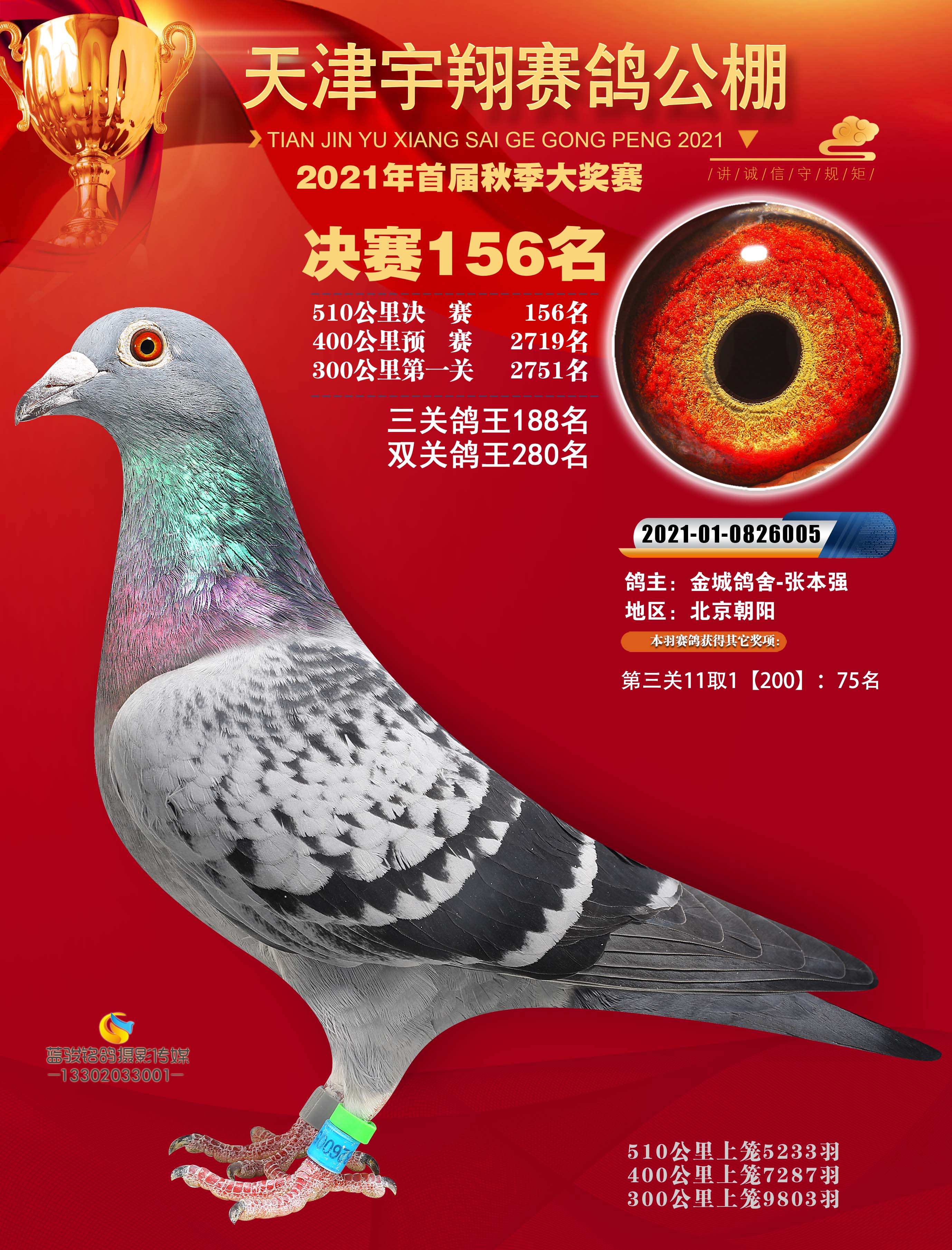 天津宇翔公棚2021年秋季决赛101200名