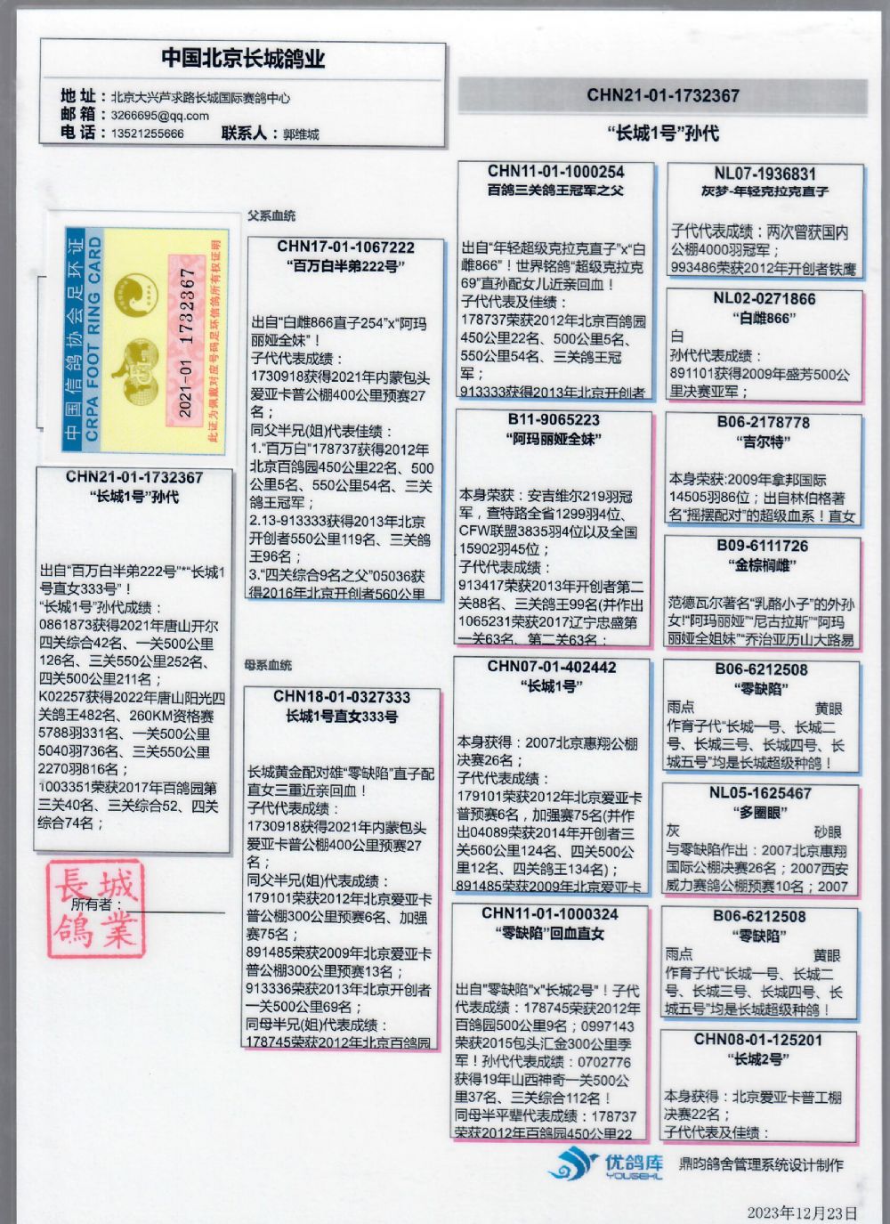 信鸽足环号查询搜鸽网图片